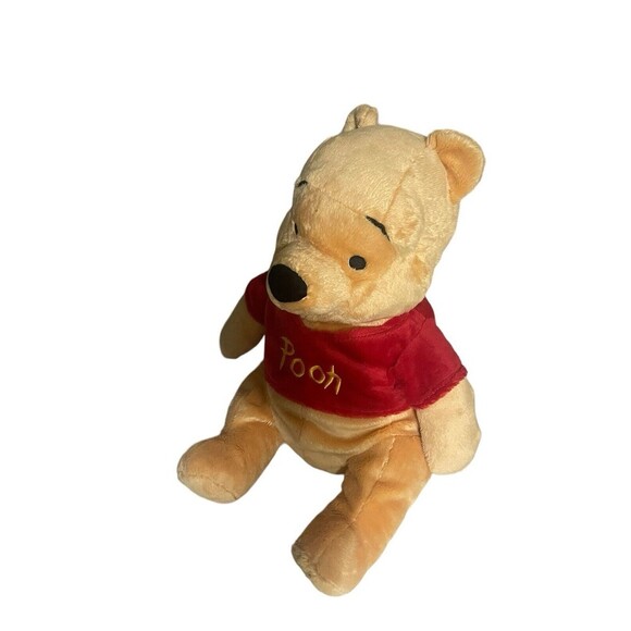 Disney Store Winnie The Pooh 16” Plush Stuffed Classic Bear Red Sweater - Picture 5 of 16
